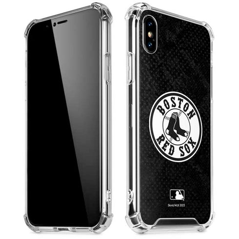 MLB Boston Red Sox Dark Wash iPhone XS Max Clear Case